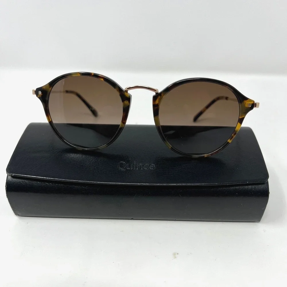 Quince Women Ryder Polarized Acetate Sunglasses Fawn Brown OS 49 20-145